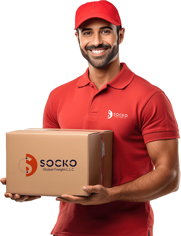 Socko global freight delivery man